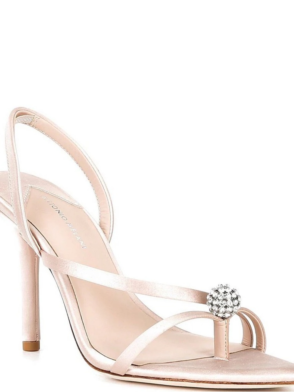 Antonio Melani Ames Two Satin Ornamented Toe Thong Dress Sandals